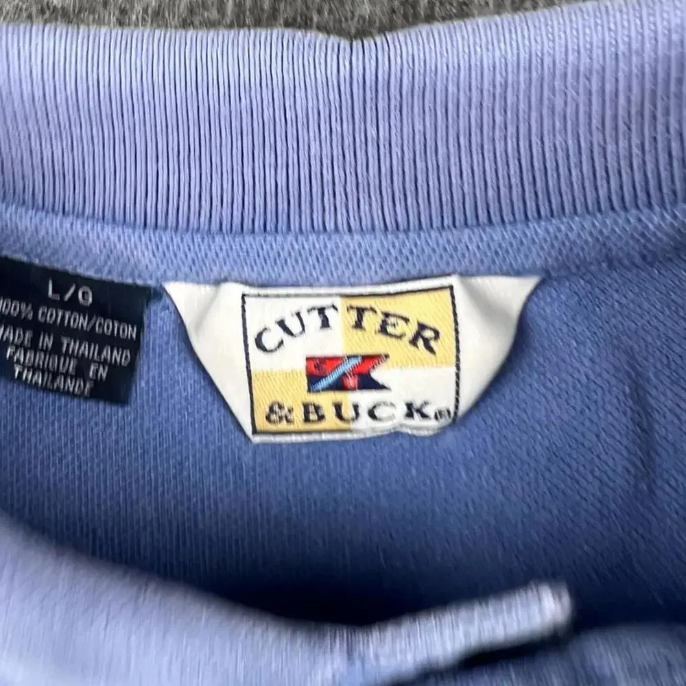 Cutter & Buck Mens Light Blue‎ Polo Shirt Size Large